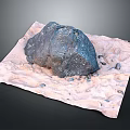Natural Wood And Stone Combination With Textured Mat And Small Pebbles