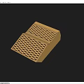 Beige Perforated Vent Grille With Grid Pattern For Air Flow System