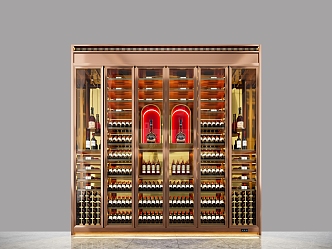 Red Wine Cabinet Constant Temperature Wine Cabinet Finished Wine Cabinet Metal Wine Cabinet Wine 3d model