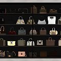 Luxury Designer Handbags Collection With Various Styles And Colors Displayed On Shelves