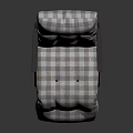 Soft Plaid Pattern Reclining Chair With Metal Frame For Comfortable Indoor Seating