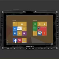 SmartPad Tablet With Colorful App Icons On Touch Screen And Black Frame