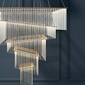 Modern crystal chandelier 3d model