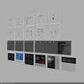 Modern Switch Panels In White Gray Black With USB Ports Smart Control And Digital Displays