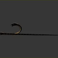 Fantasy Character Weapon Staff With Coiled Snake Head Design And Smooth Black Surface