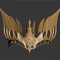 Ornate Gold Crown With Intricate Spiked Design And Detailed Carvings