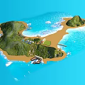 Stunning Private Tropical Island Landscape With Lush Green Hills Sandy Beaches And Clear Blue Ocean