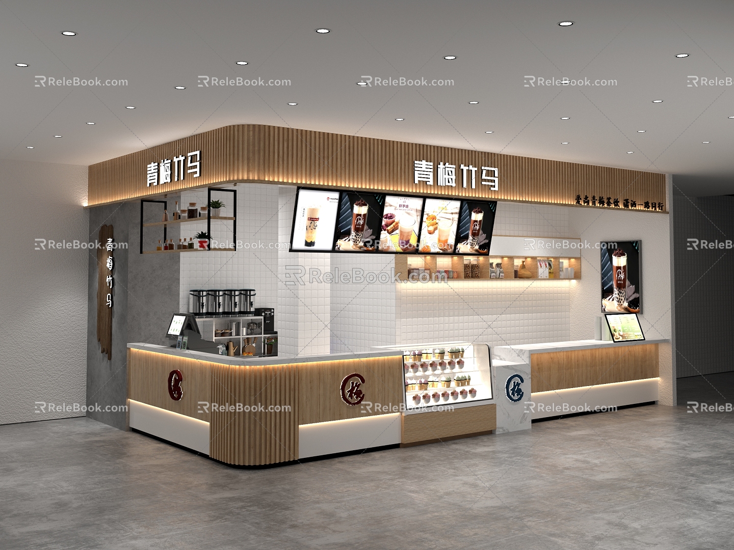 Modern Milk Tea Shop 3d model