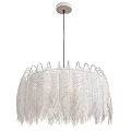 Two White Feather Chandeliers With Elegant Hanging Design For Modern Interior Decor 3d model
