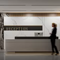 Modern Public Office Interior With Open Layout Desks Monitors Office Chairs And Potted Plants
