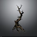 Modern Home Interior Decor with Natural Driftwood Sculpture as Stylish Art Piece