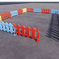 Colorful Plastic Square Fence For Kids Safety Play Area With Red Blue Yellow Sections
