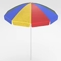 Colorful Outdoor Umbrella Furniture With Vibrant Red Yellow Blue Green Panels