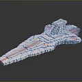Futuristic Aerospace Space Station Model With Transparent Colorful Structure Design