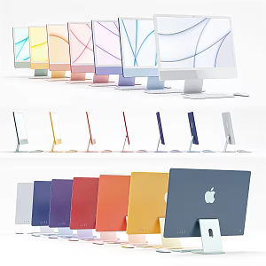 modern computer apple computer 3d model