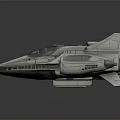Futuristic Aerodynamic Spaceship Design With Cockpit Wings And Engines 3D Render