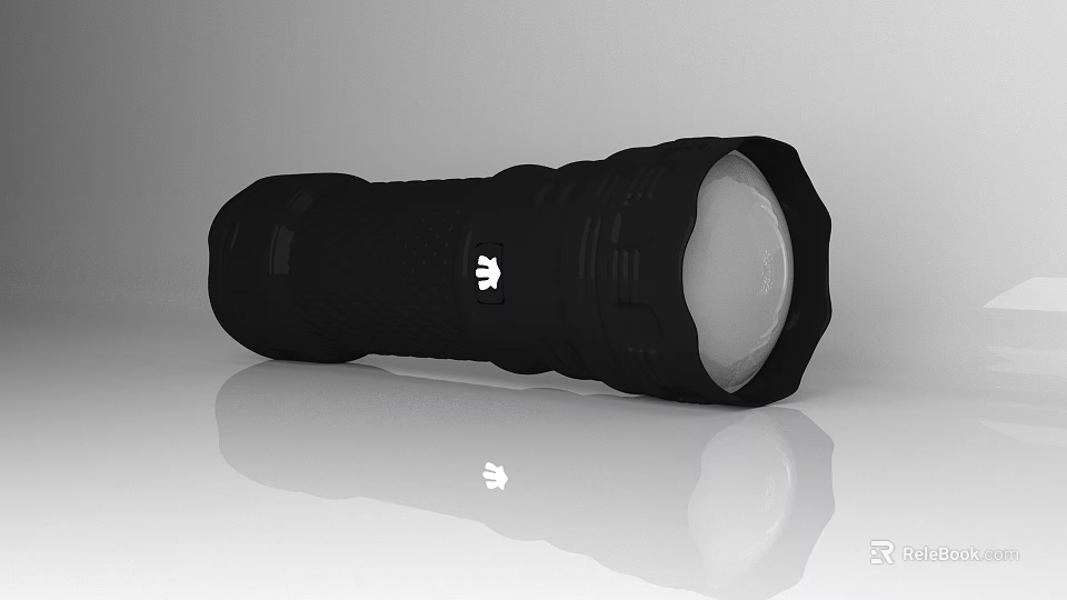 Modern Black Downlight Spotlight 3D Rendered With Reflective Surface Design 3d model 