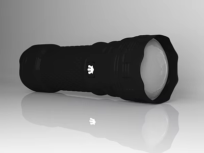 Modern Black Downlight Spotlight 3D Rendered With Reflective Surface Design 3d model