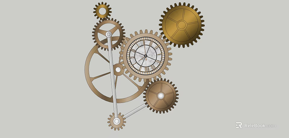 High Quality Hardware Tools Featuring Precision Machined Gears and Metal Components 3d model