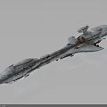 Advanced Futuristic Water Vessel with Streamlined Multi Section Sci Fi Design