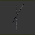 Medieval Decorative Sword With Intricate Hilt Long Sharp Blade Displayed On Metal Stand