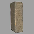 Vintage Solid Weathered Brick With Rough Textured Surface On Gray Background 3d model