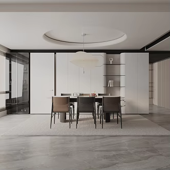 Modern table combination 3d model