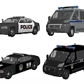 Different Types of Police Cars With Emergency Lights and Vehicle Designs