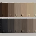 Diverse Colored Wood Wall Panels with Round Knobs and Natural Textures