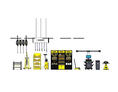 Modern Industrial Equipment Automobile Maintenance Equipment 3d model