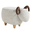 Cute Cow And Sheep Shaped Kids Stools With Wooden Legs
