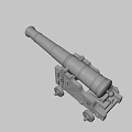 old naval cannon 3d model