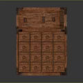 Traditional Wooden Storage Cabinet With Multiple Drawers And Cabinet Doors