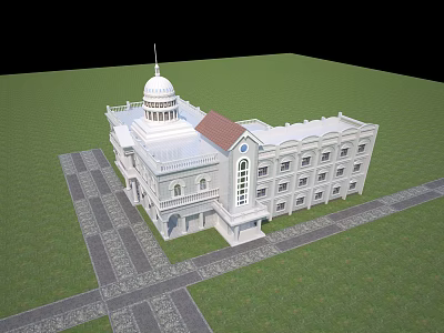 European architecture 3d model