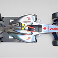 Silver Gray Formula 1 Racing Car With Mobil 1 Vodafone Livery Design