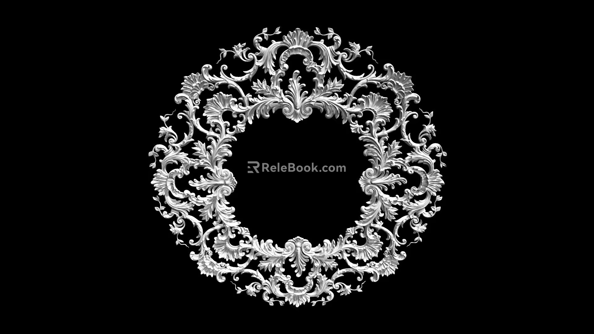 Carved Lamp Panels European-style Carved Building Components Gypsum Line Carved Corner Line Carved Craft Carved Silver Carved Corner Line 3d model