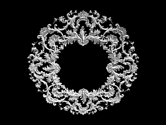 Carved Lamp Panels European-style Carved Building Components Gypsum Line Carved Corner Line Carved Craft Carved Silver Carved Corner Line 3d model