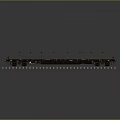 Train Flatbed Freight Car With Wooden Deck And Metal Poles For Cargo Transport