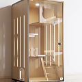 Wooden Garden Decor Storage Cabinet With Glass Door And Shelves