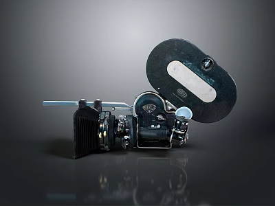 Vintage Film Camera Equipment With Classic Metal Body And Lens Mechanism Parts 3d model