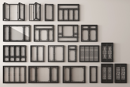 new window combination new window new casement window new window frame 3d model