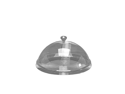 Transparent Glass Cloche Food Cover For Dining Table And Kitchen Use 3d model