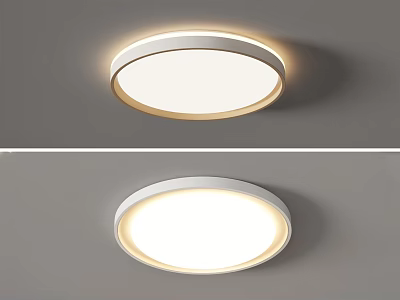 Modern Round LED Ceiling Light With White Frame And Bright Illumination For Home Decor 3d model