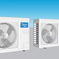Midea Dual Split Air Conditioner Fan Outdoor Units With Modern Design And Efficient Cooling