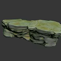 Decorative Stacked Layered Rock Sculpture With Yellow White Textured Surface Layers