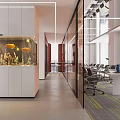Modern Conference Room Interior Design Featuring Conference Table Chairs Green Plant And Windows