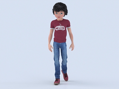 Little Boy Man Cartoon Little Boy Children Cartoon Characters Cute Little Boy Children 3d model