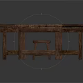 Rustic Solid Wood Benches Set Of Three With Simple Design And Natural Finish