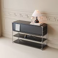 Modern Side Cabinet Entrance Cabinet Table Lamp Sideboard 3d model