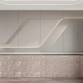 Modern Elegant Bedroom Accent Wall With Textured Panels And LED Strip Lighting